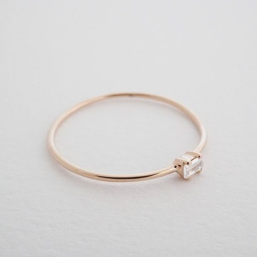 baguette ring 14k rose 4