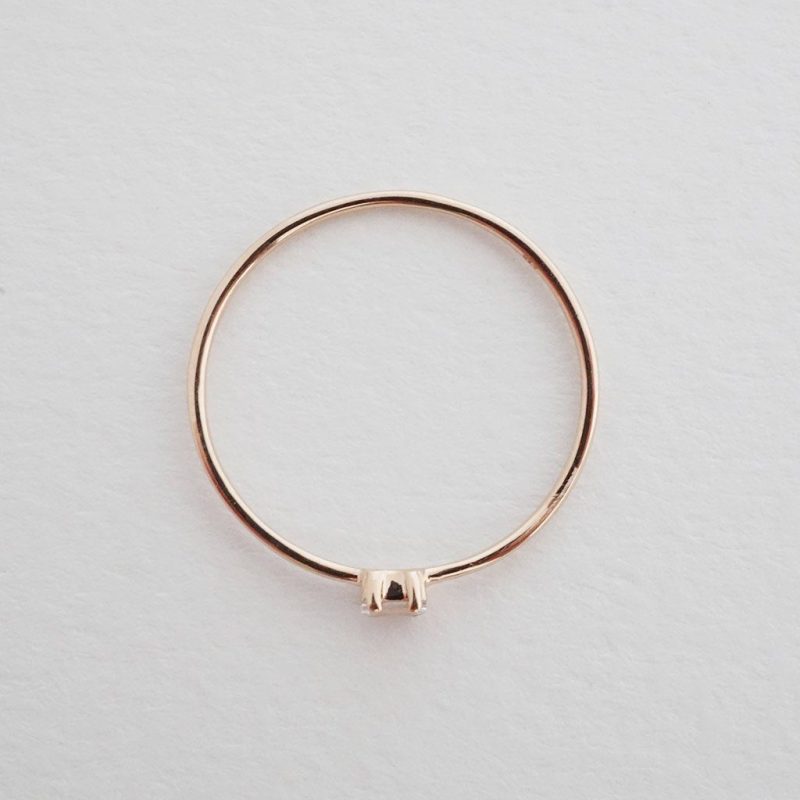 baguette ring 14k rose 5