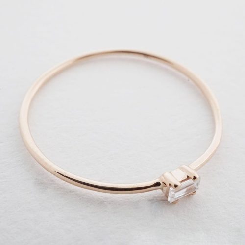 baguette ring 14k rose 6