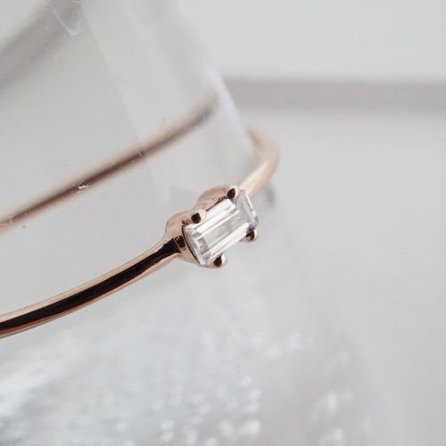 baguette ring 14k rose 8