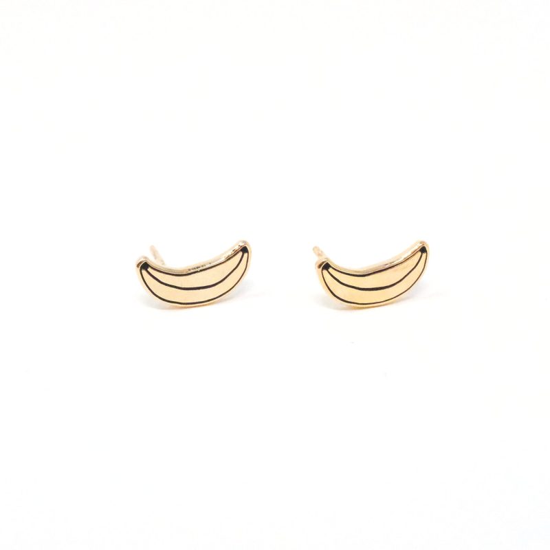 banana enamel earrings earrings jenny lemons 450305