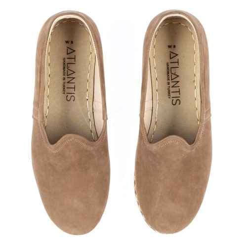 beige color unisex loafers