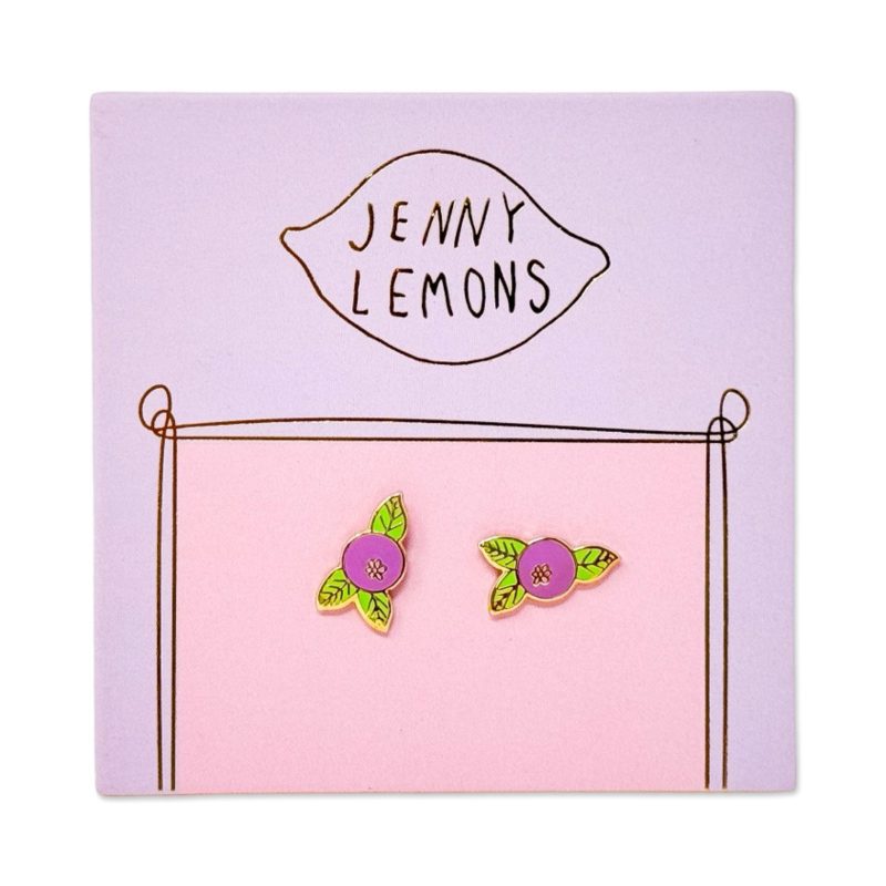 blueberry enamel earrings jewelry jenny lemons 916909