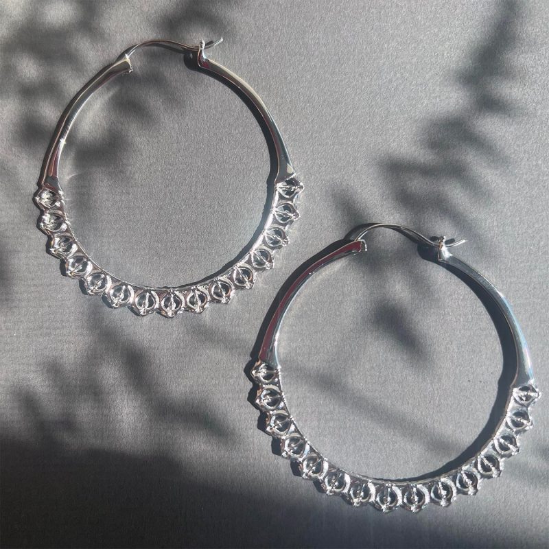 calla hoops silver large 677264