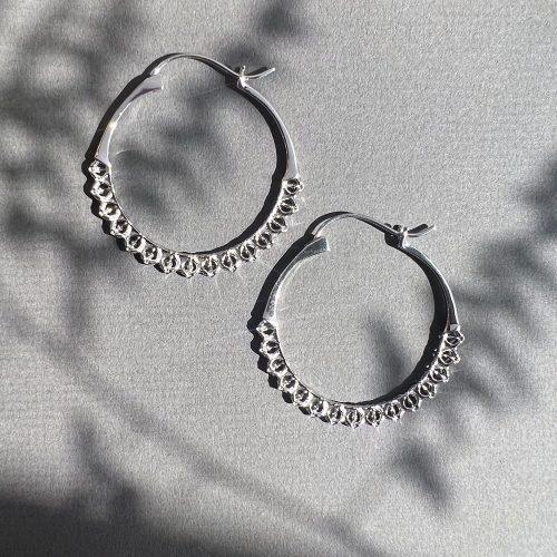 calla hoops silver small 780562