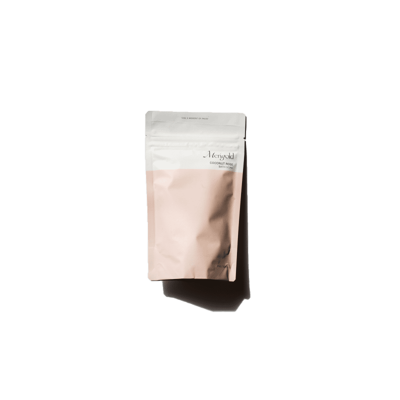 coconut rose bath soak bag