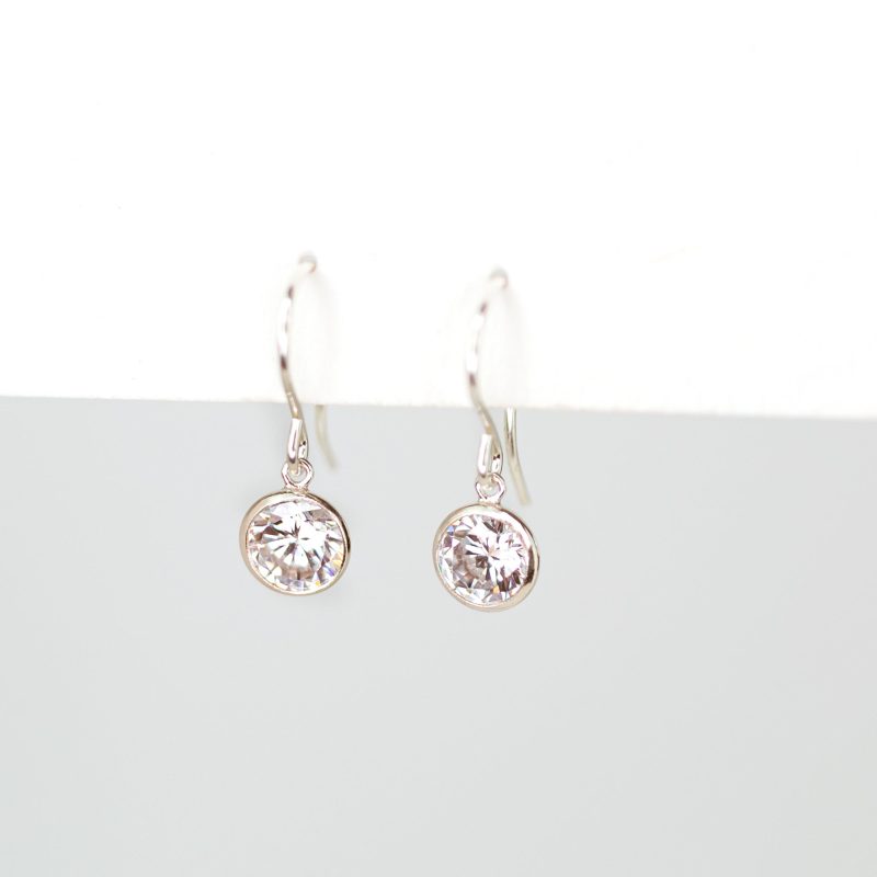 collete solitaire drop earrings sterling 1