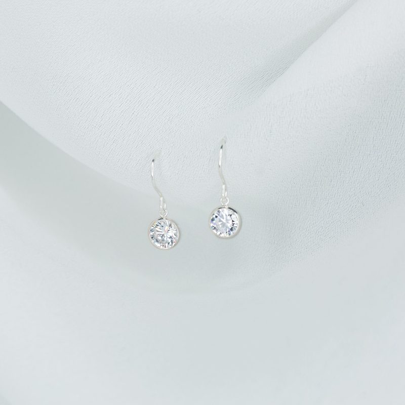 collete solitaire drop earrings sterling 3