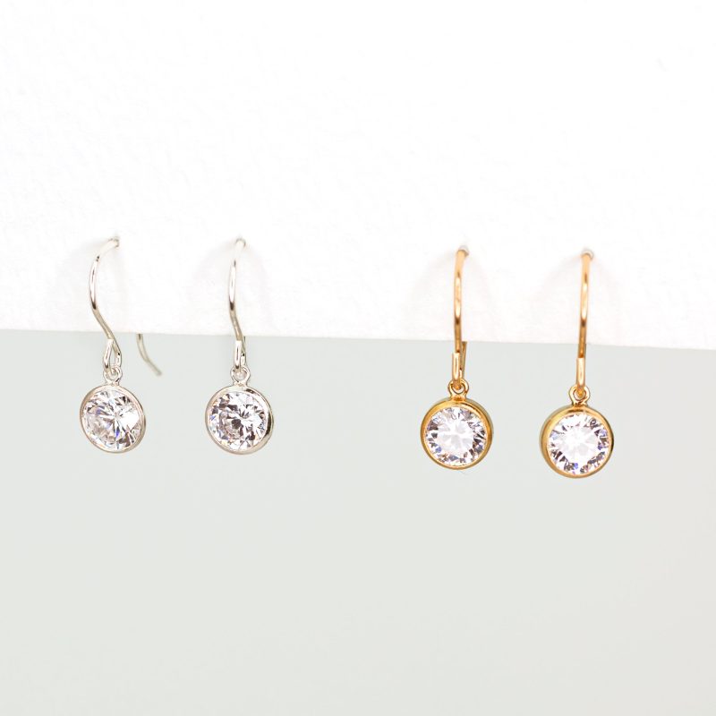 collete solitaire drop earrings 1