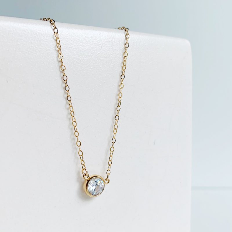 collette solitaire drop necklace gf fl 1