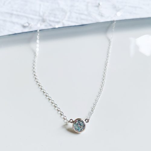 collette solitaire drop necklace ss fl 1