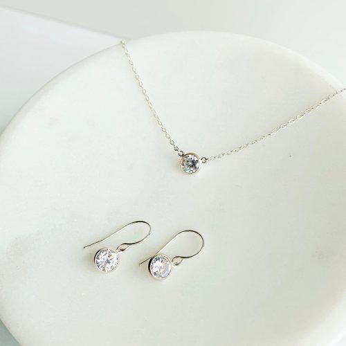 collette solitaire jewelry set sterling fl