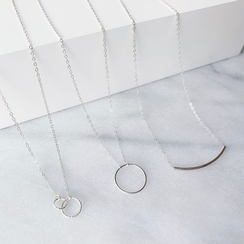 crescent circle necklace sterling silver d8114cb1 eea3 423d 91ee bd99a188a126