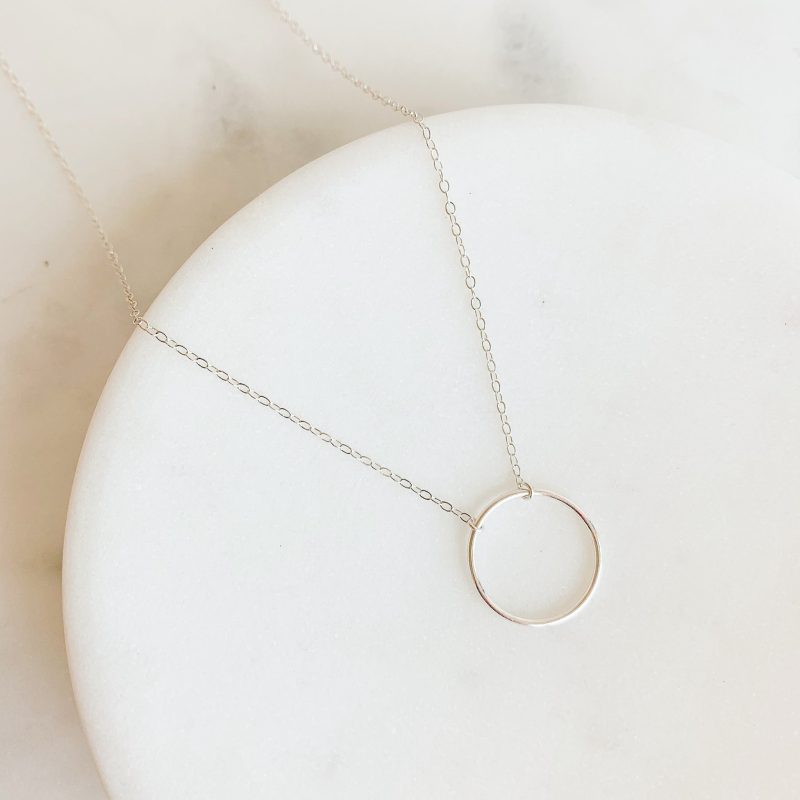 crescent necklace. sterling silver fl 01