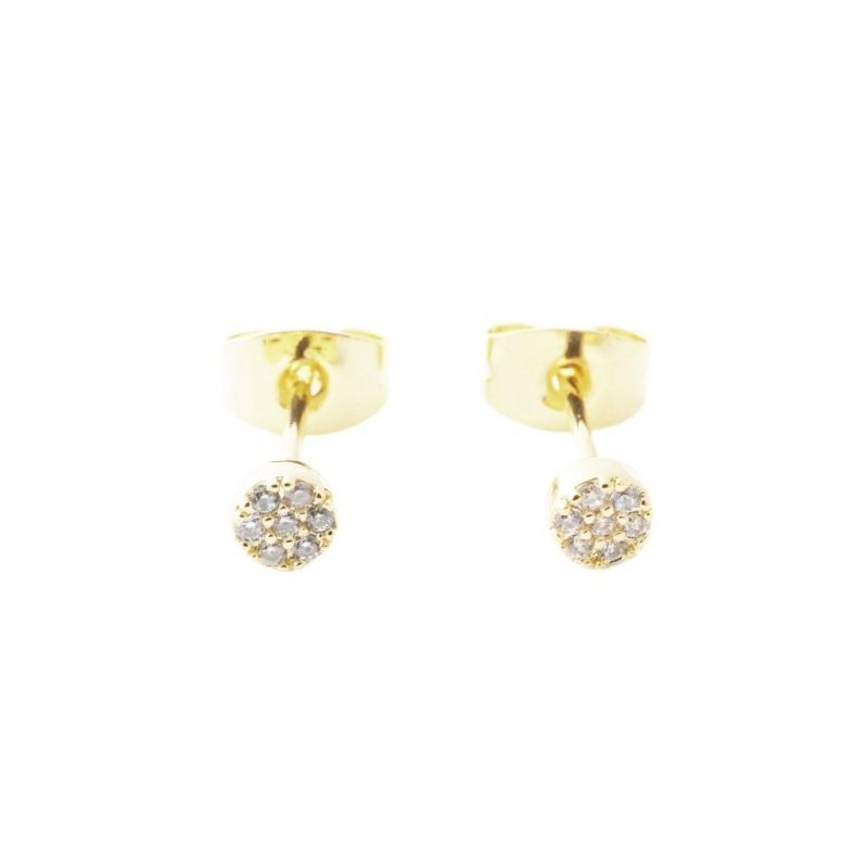 cz circle studs gold1