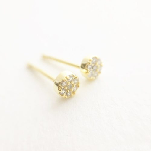 cz circle studs gold3