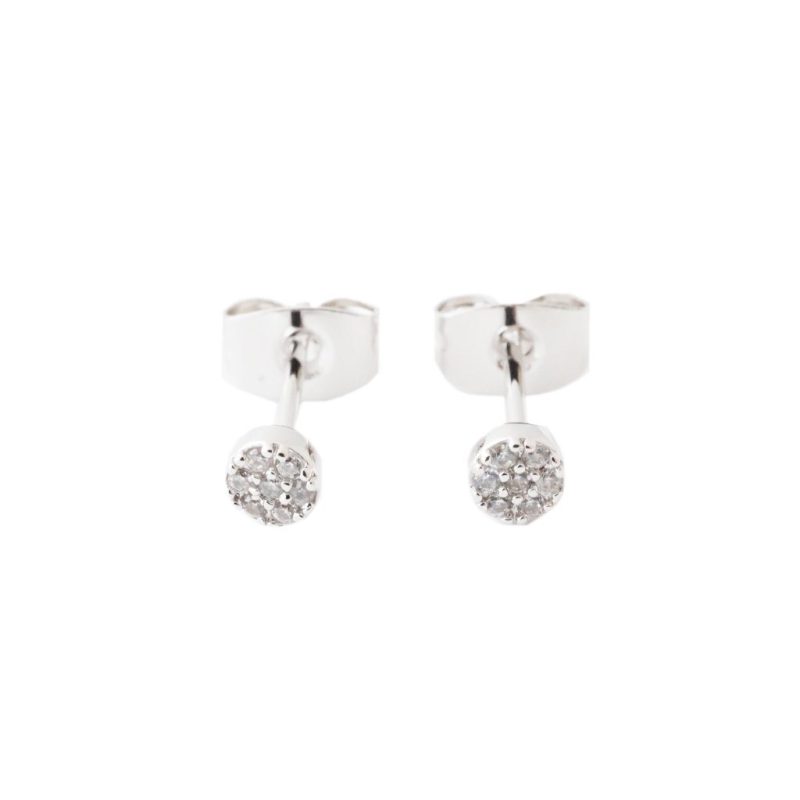 cz circle studs silver 1