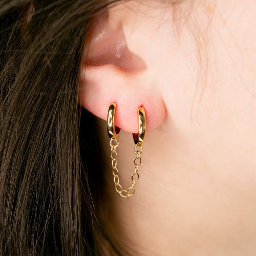 drape locking huggie earrings om gold 01