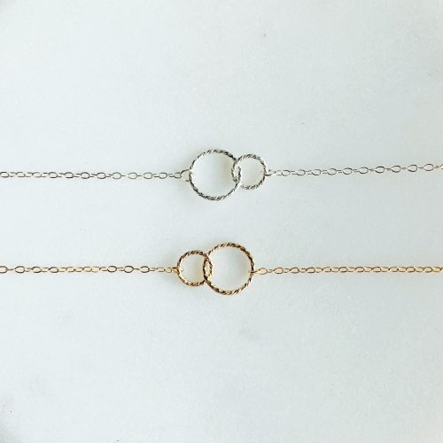 ella linked choker mixed sterling 14k gf fl3