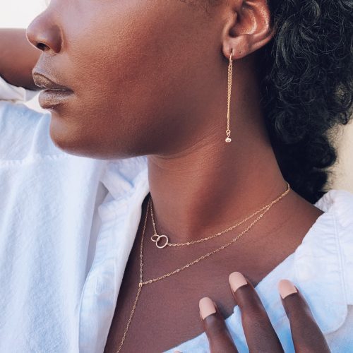 ella linked ring necklace 14k gold fill 1