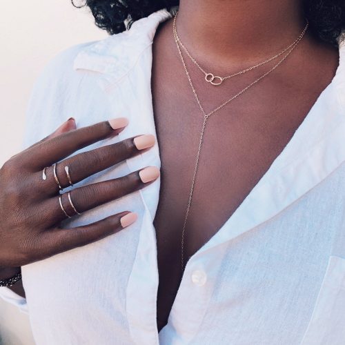 ella linked ring necklace 14k gold fill 1 3