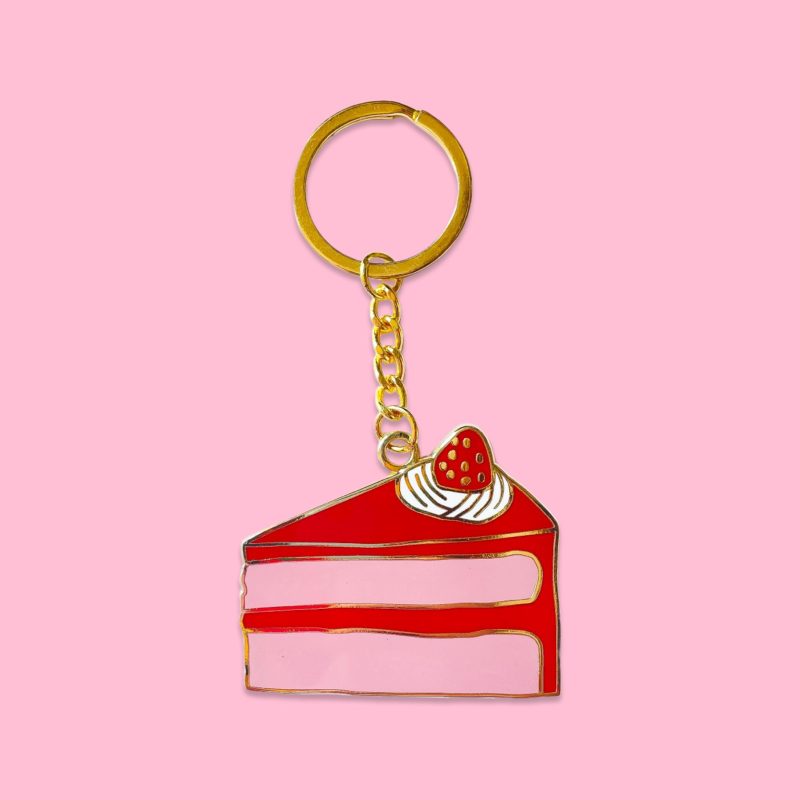 enamel cake slice keychain accessories jenny lemons 245134