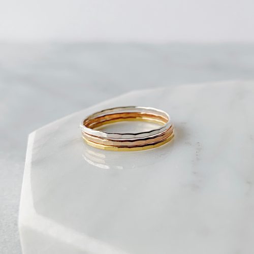 essential stacking ring trio mixed metals