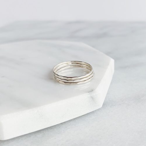 essential stacking ring trio sterling silver 3