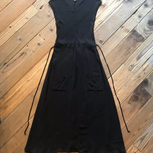 field day black bias dress rayon pockets