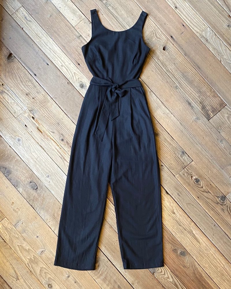 field day ss20 liberty jumpsuit black linen