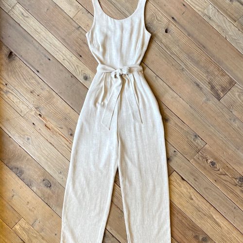 field day ss20 liberty jumpsuit oatstraw natural linen