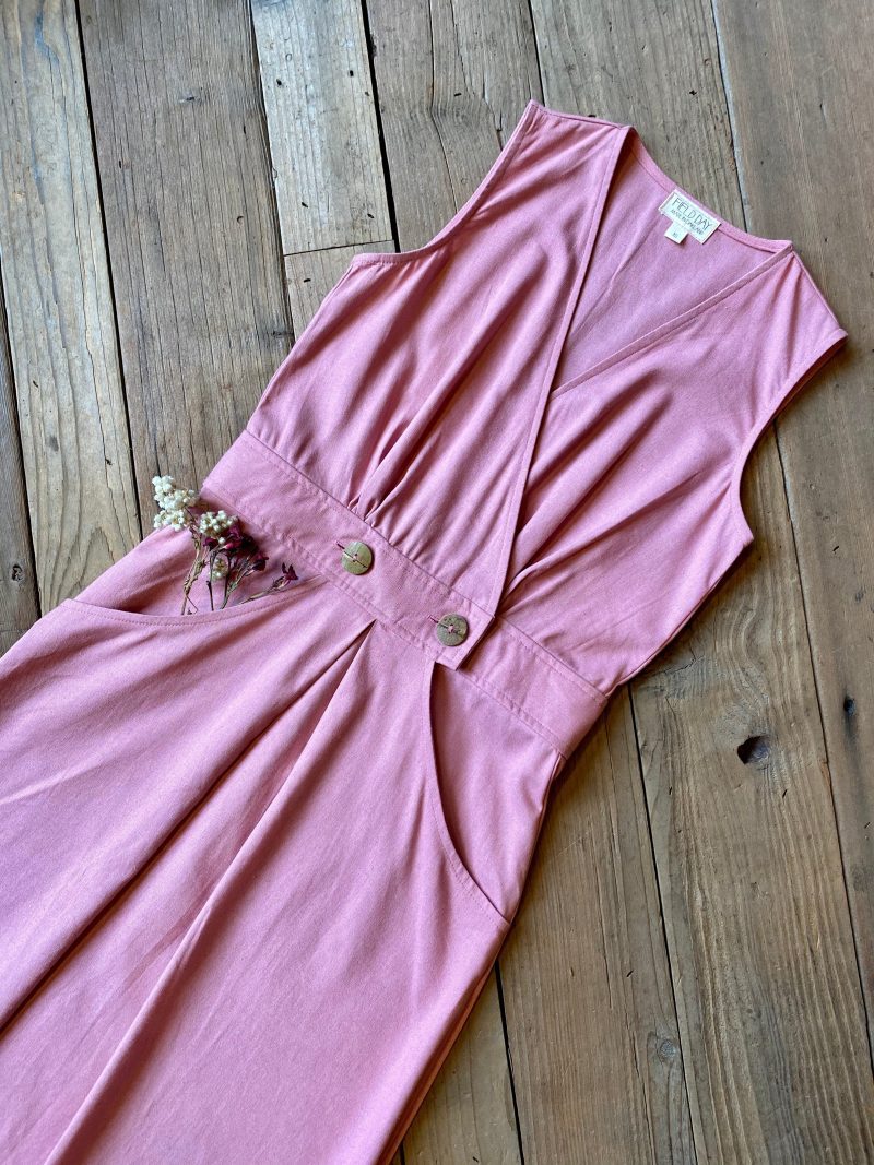 field day ss20 winona dress pink linen flowers