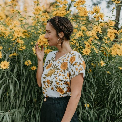 field day top dolman top in marigold linen 42022076088578