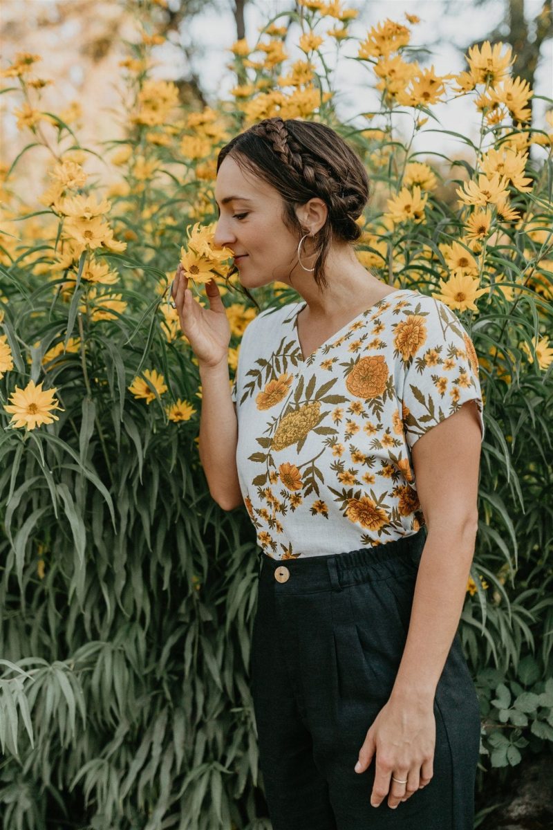 field day top dolman top in marigold linen 42022076219650