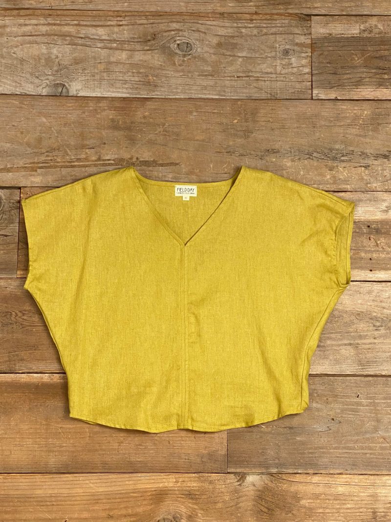 field day top dolman top in mustard linen 42033543807234