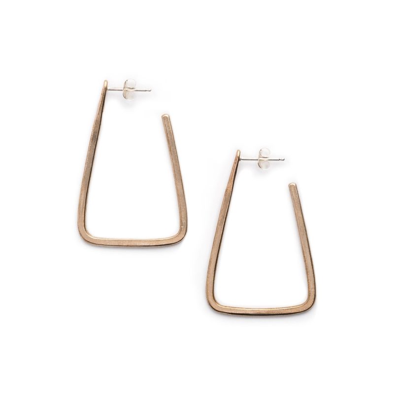 flat view gold filled nama hoop earrings by betsy iya