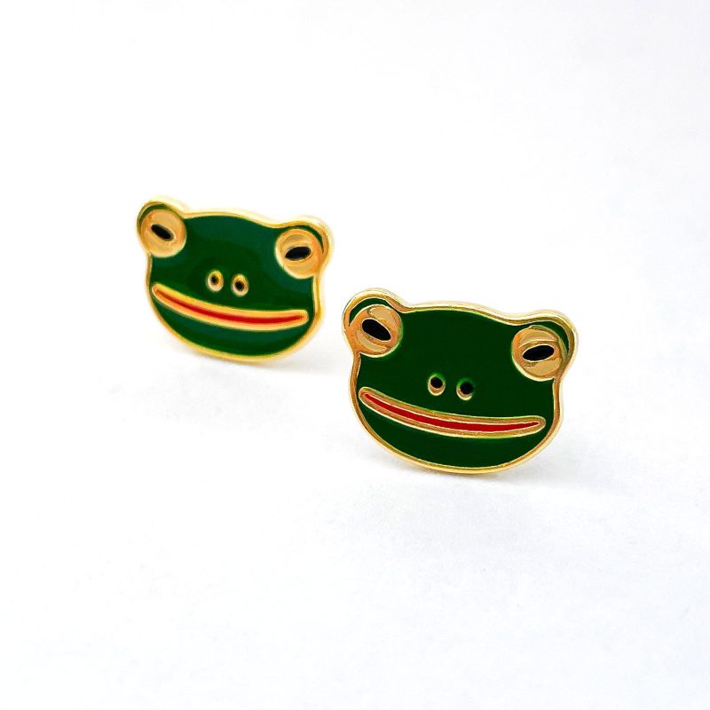 frog enamel earrings jewelry jenny lemons 680808