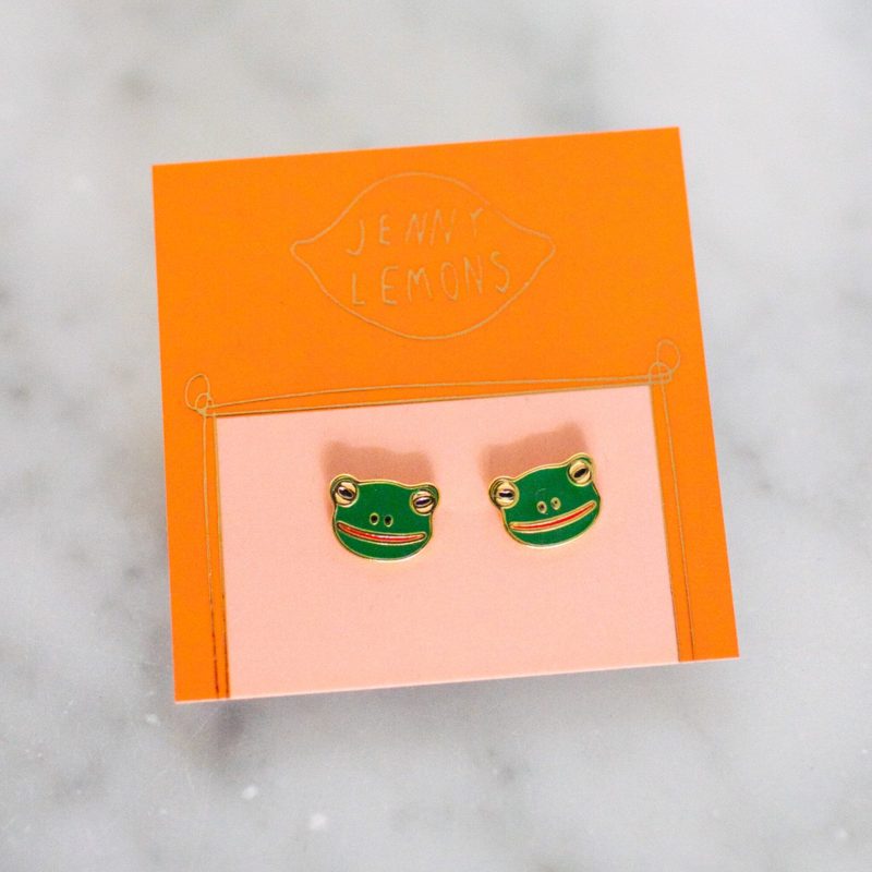 frog enamel earrings jewelry jenny lemons 897248