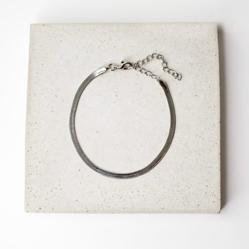 gigi herringbone chain bracelet silver fl 01