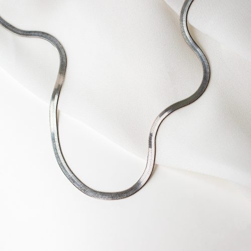 gigi herringbone chain necklace silver fl 03