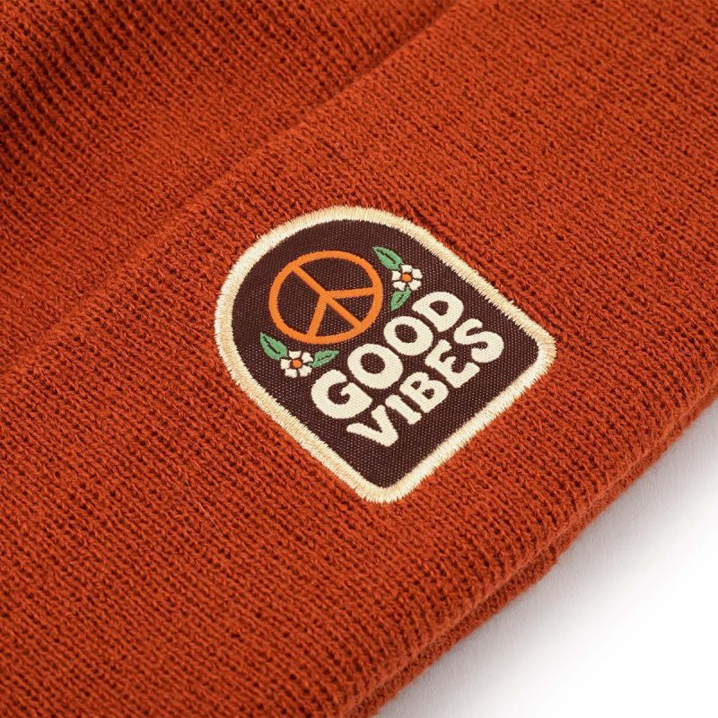 good vibes kids beanie trek light detail