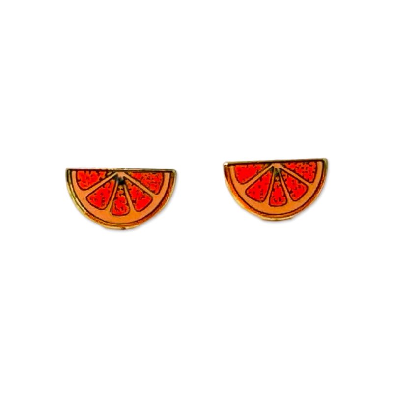 grapefruit enamel earrings jewelry jenny lemons 109595