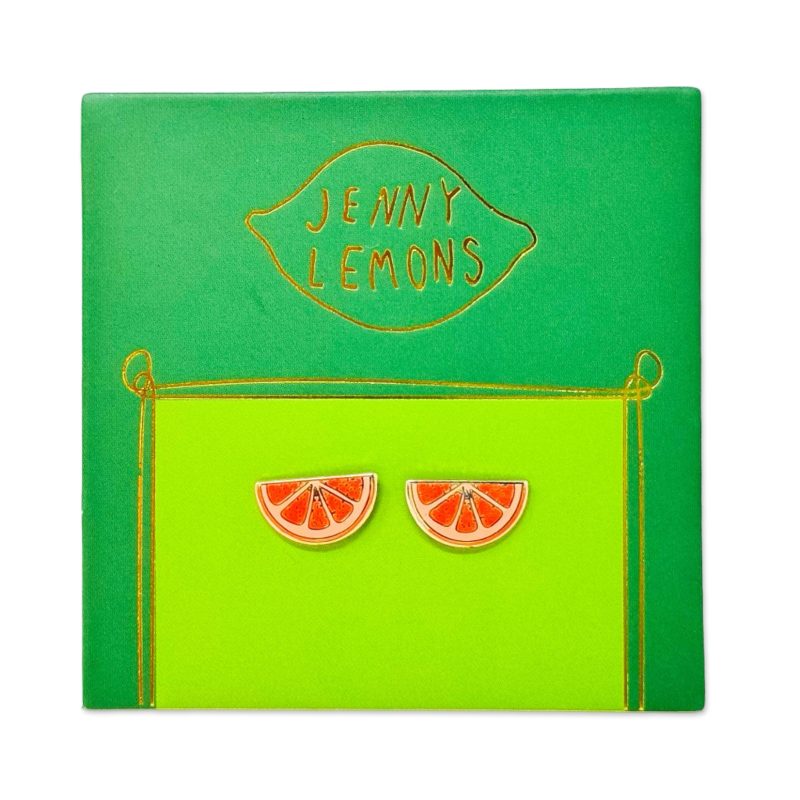 grapefruit enamel earrings jewelry jenny lemons 946526