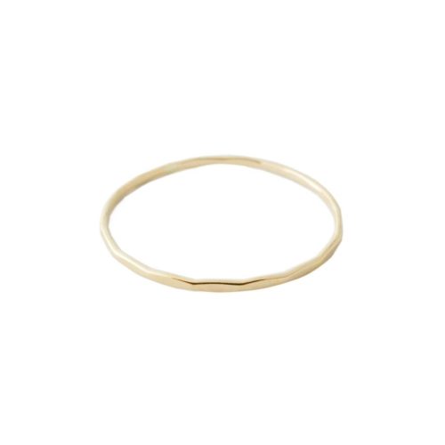 hammered ring gold 1