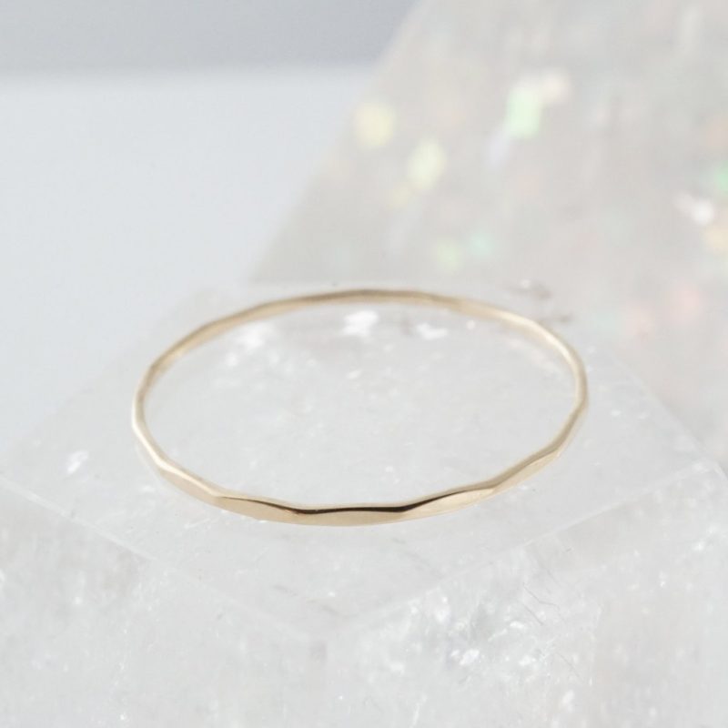 hammered ring gold 3