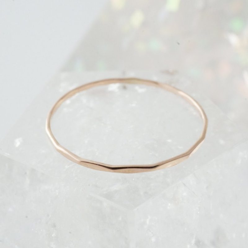 hammered ring rose 3