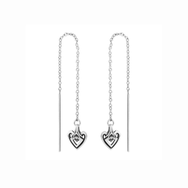 heart silver threader earring 276244 02262513 b1fb 44f7 bad5 8e1359179251