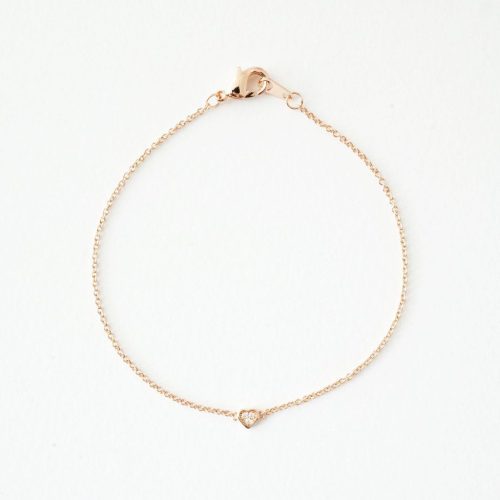 heart cz bracelet rose 1