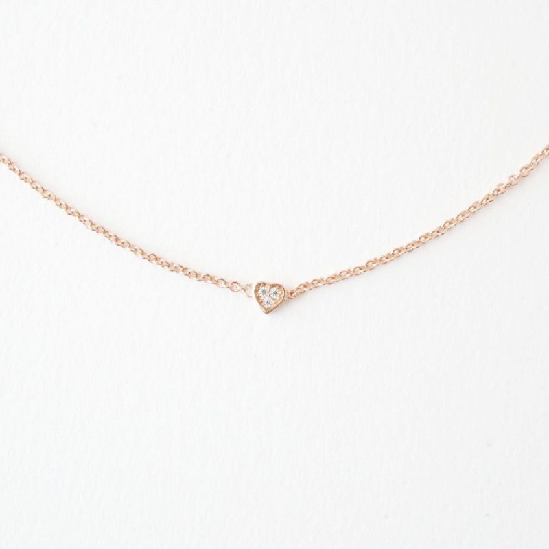 heart cz bracelet rose 3