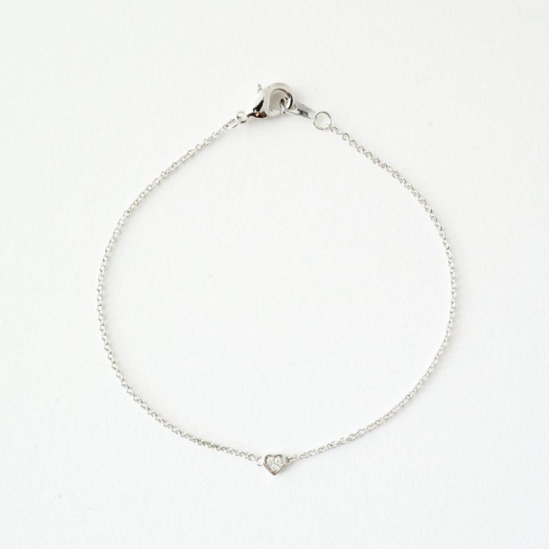 heart cz bracelet silver 1